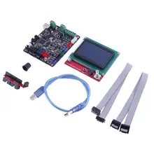 3D Printer Motherboard MKS BASE V1.5 with 12864 LCD Display Screen Control Board Kit Compatiable for Ramps1.4