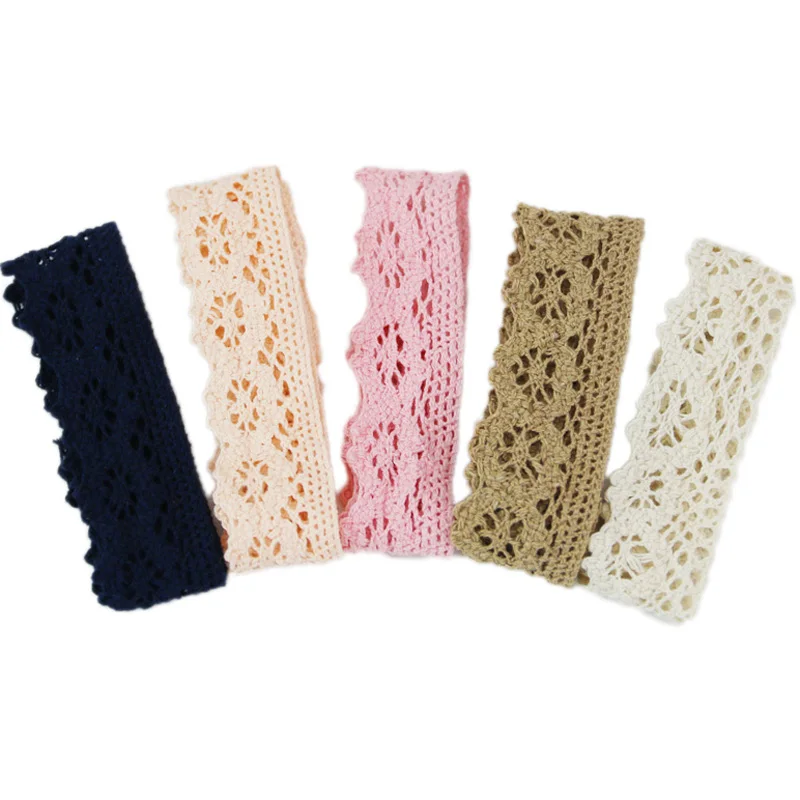 

(2Meter/roll) colour Cotton Embroidered Lace Net Ribbons Fabric Trim DIY Sewing Handmade Craft Materials