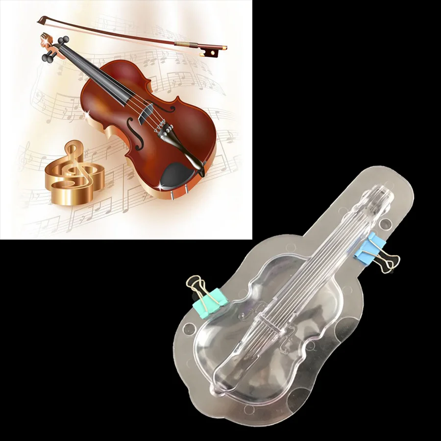 

2PCS/set Violin Sample Plastic , Fondant Cake Tools, Cake Decorating DIY Molds P051