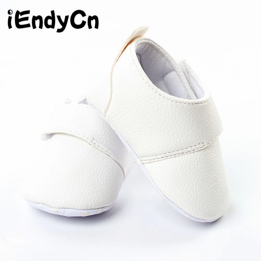 iEndyCn White Baby girl shoes non slip soft bottom Baby shoes prewalker