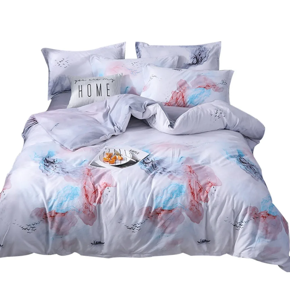 

Quilt Cover Set Polyester Bed Cover Set Three Piece Bedding Tribute Cotton Pillowcase Creative Pattern Full Size K508