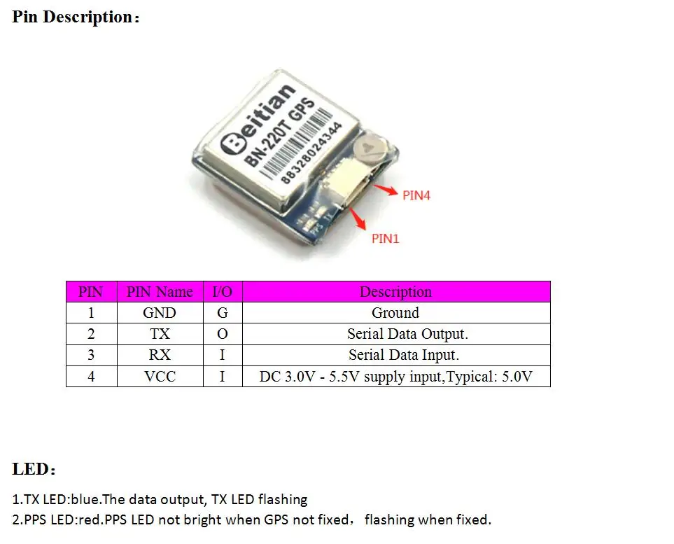 Beitian BN-220T BN220T gps ГЛОНАСС модуль для APM Pixhawk CC3D Naze32 F3 F4 Контроллер полета RC FPV гоночный Дрон запчасти