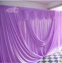Romantic Purple 10ft*20ft wedding stage decoration Wedding Backdrop with Beatiful Swag Wedding drape and curtain