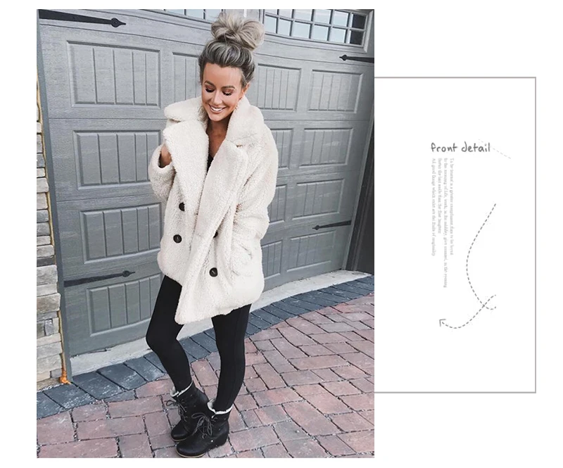 Warm Winter Coat Women Faux Fur Fleece Jacket Casual Woman Long Sleeve Overcoat Fourrure Femme 2018 Plus Size Coats And Jackets (5)