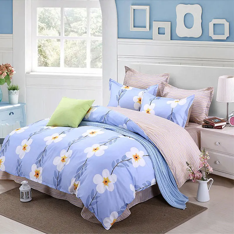 

20 Models Four Piece Set Quilt Sheets Pillowcase Cushion Cover 2019 Luxury Not Easy pilling Home Printing Four Piece Sets