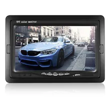 Universal 7″ inch Security Reverse Backup Parking VCR DVD Player 2 AV input HD LCD Color TFT Car Monitor for Rear View Camera