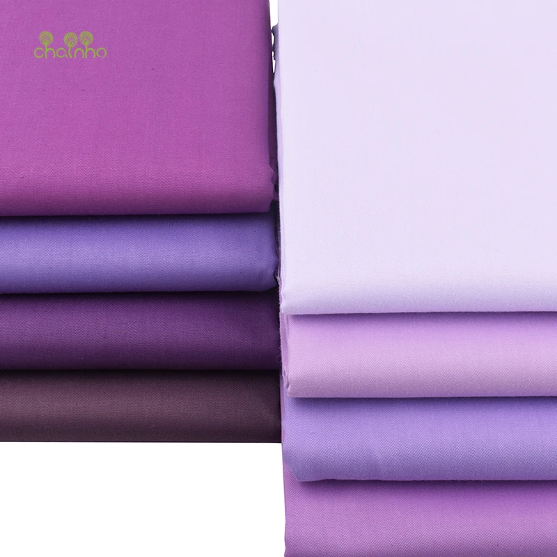 Chainho, tessuto in cotone Twill stampato, serie di colori viola, per trapuntatura fai-da-te cucito lenzuola per bambini e bambini, cuscino, materiale, mezzo metro