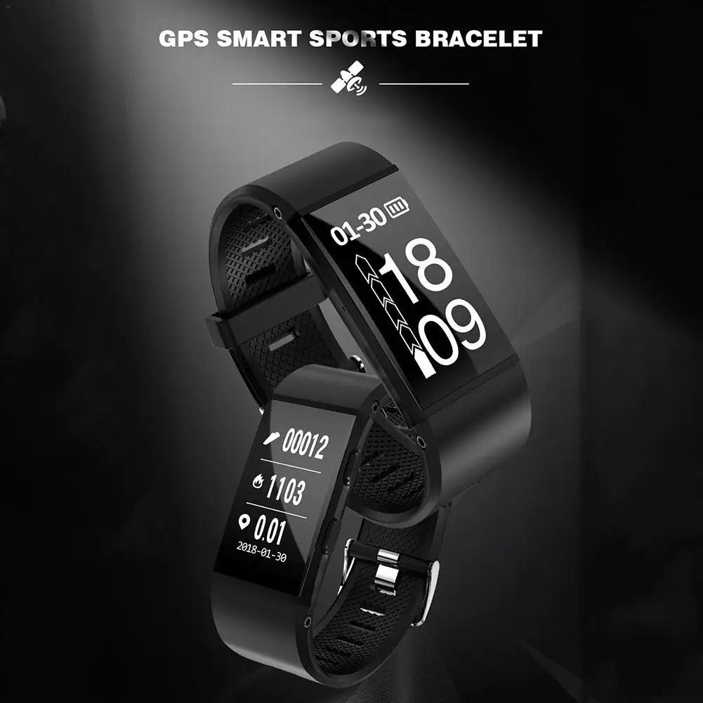 

S1 GPS Bluetooth Smart Sports Bracelet With Temperature Altitude Barometric Pressure Heart Rate Sleep Monitoring Smart Band