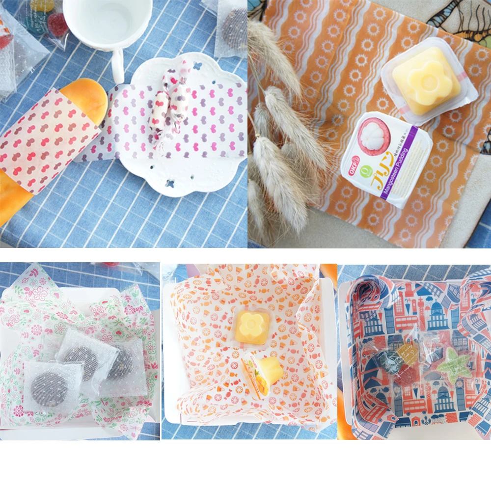 

multi-use 21.8*25cm 30pcs 5 style Wrapping Paper for Soap Making food packaging bake use