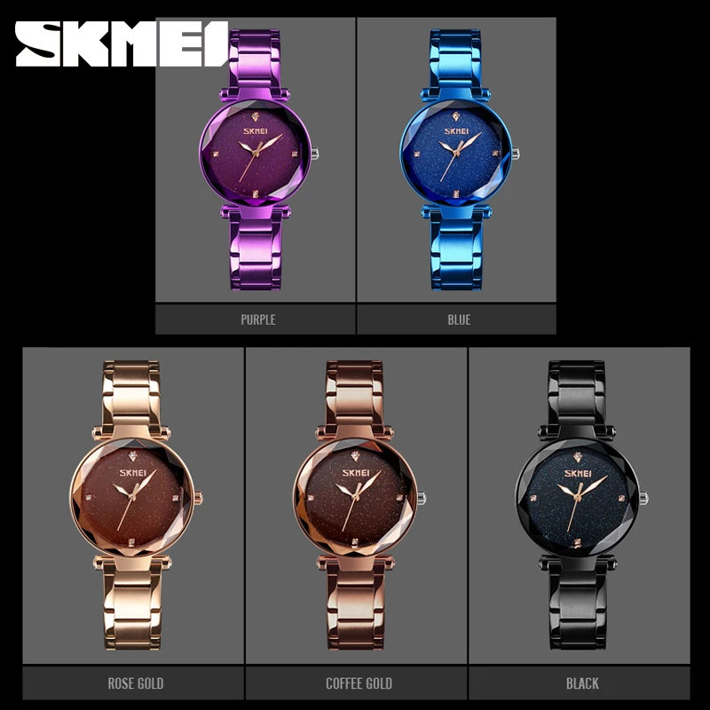 SKMEI Feminino Для женщин часы элегантный топ Роскошная брендовая Дамская мода