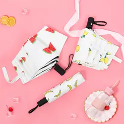 Зонт с принтом фрукта милый фруктовый детский зонт креативный детский зонт с длинной ручкой вручную для мальчиков и девочек