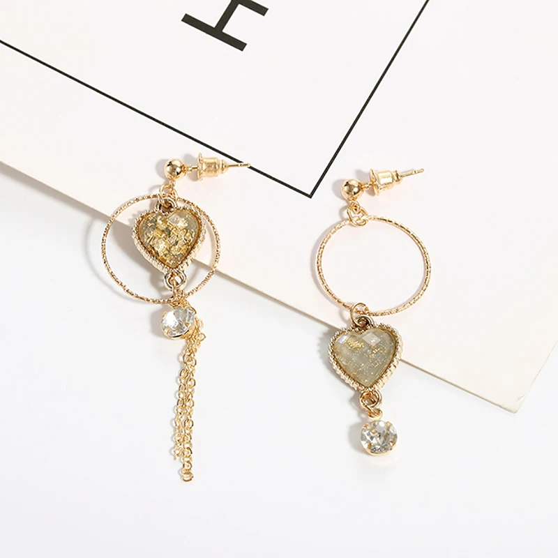 Gold Color Long Drop Rhinestone Tassel Dangle Earrings Women Wedding Drop Earing Fashion Sparkling Crystal Jewelry