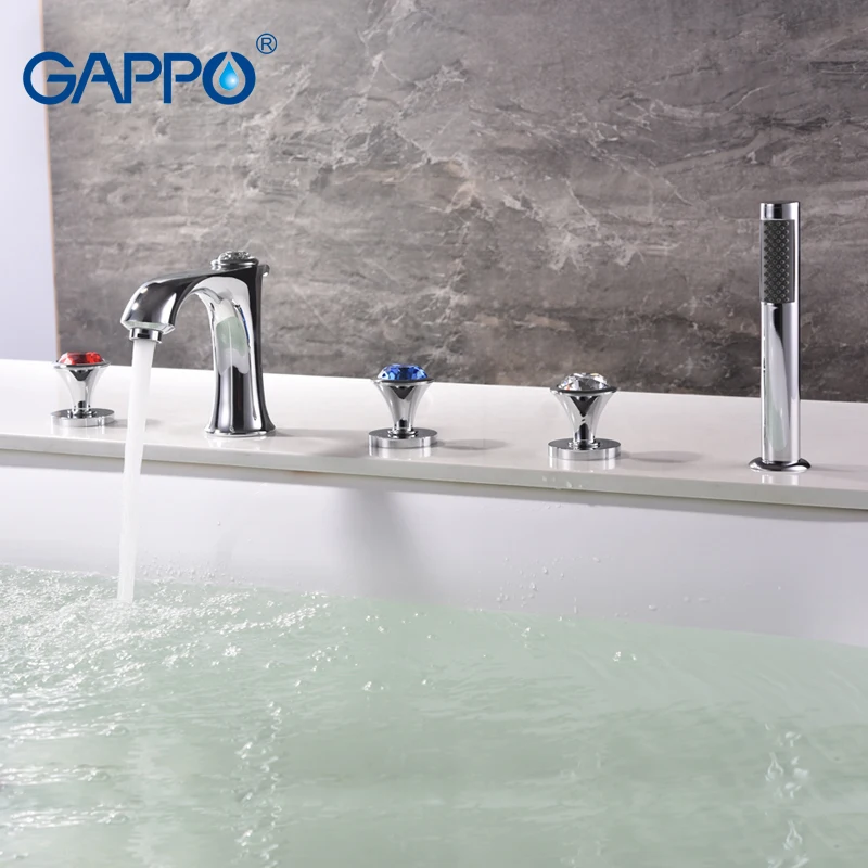 

GAPPO Bathtub Faucet chrome waterfall faucet taps bathtub mixer waterfall shower deck mount bathroom faucet set