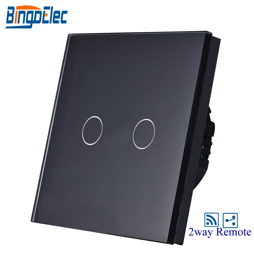Aliexpress Com Buy 2gang 2way Remote Light Switch Black