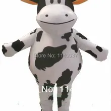 Талисман молочный корова костюм талисмана молочный скот коровы теленка Mascotte взрослый размер косплей Canival костюм