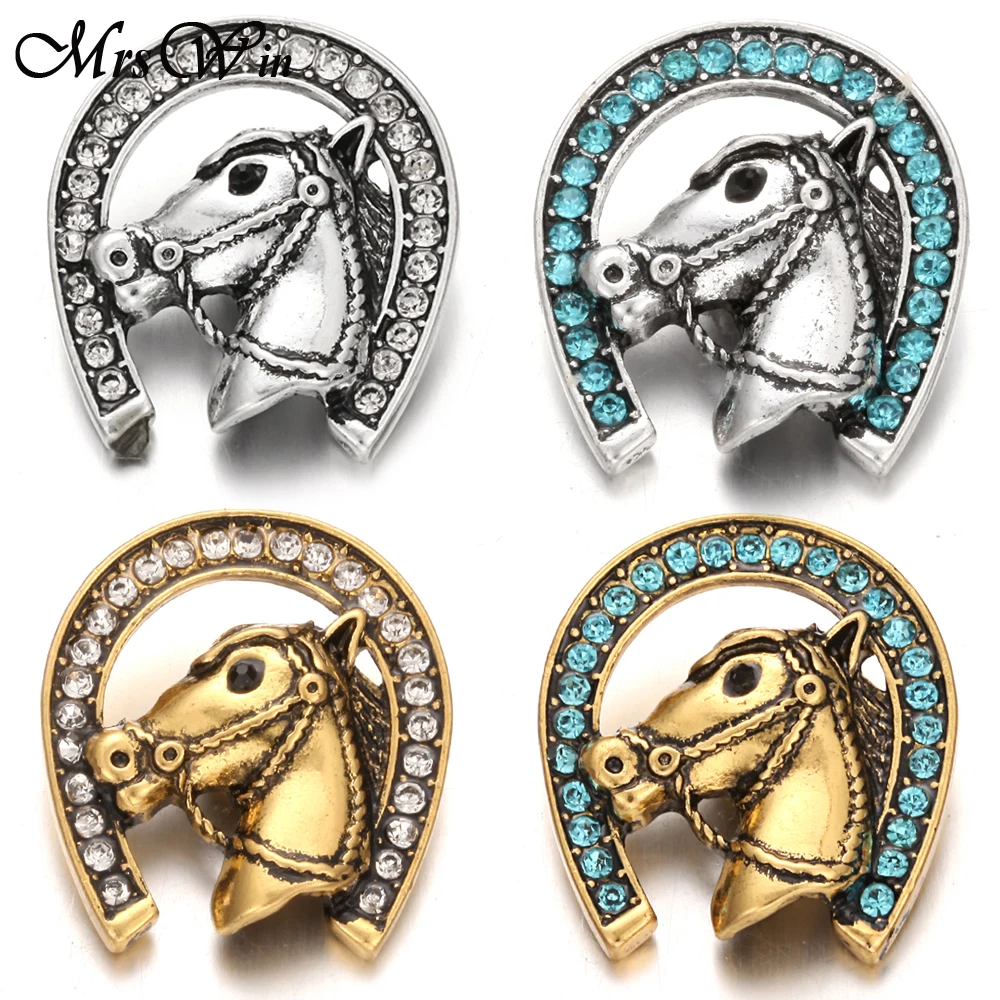 5pcs/lot New Gold Snap Button Jewelry Big Rhinestone Horse Metal Snap Button for 18MM Snap Bracelet Bangles Snaps Jewelry 5pcs/lot New Gold Snap Button Jewelry Big Rhinestone Horse Metal Snap Button for 18MM Snap Bracelet Bangles Snaps Jewelry