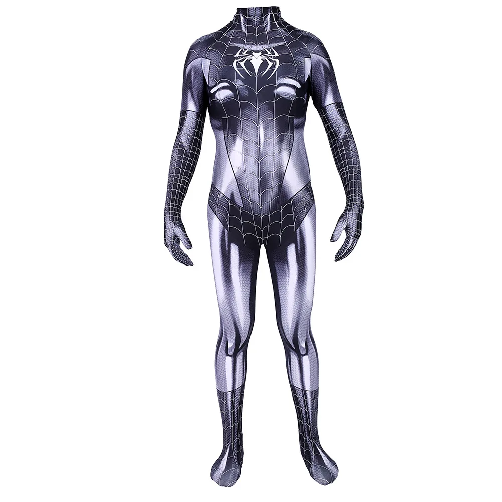 Новейший Женский костюм с симбионтом в виде черного кота, костюмы Супергероя человека-паука на Хэллоуин для взрослых/детей