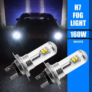 

2PCS H7 Car LED Fog Light Lamp Bulbs Car Headlight Driving Lamp DRL 160W 6000K Super Bright