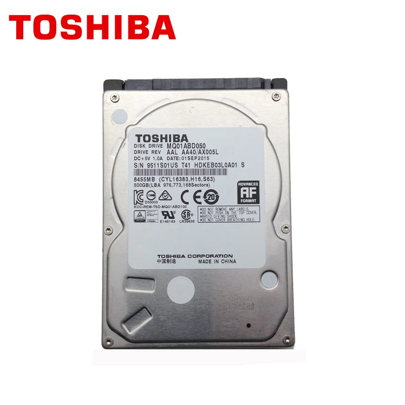 TOSHIBA Laptop 500GB Internal Hard Drive Disk HDD HD 2.5" 5400RPM 8M SATA 2 MQ01ABD050 Original New for Notebook internal hard drive mechanical hard drive hard drive