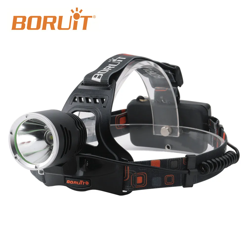 

BORUiT XM-L T6 LED Headlamp 3 Modes Headlight IPX4 Waterproof Head Torch Camping Hunting Flashlight by 18650 Battery