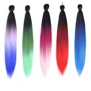 

Keya Easy Jumbo Braids Ombre Crochet Braids Pre-Stretched EZ Braid Natural Layers 24inch Synthetic Hair Extensions For Women