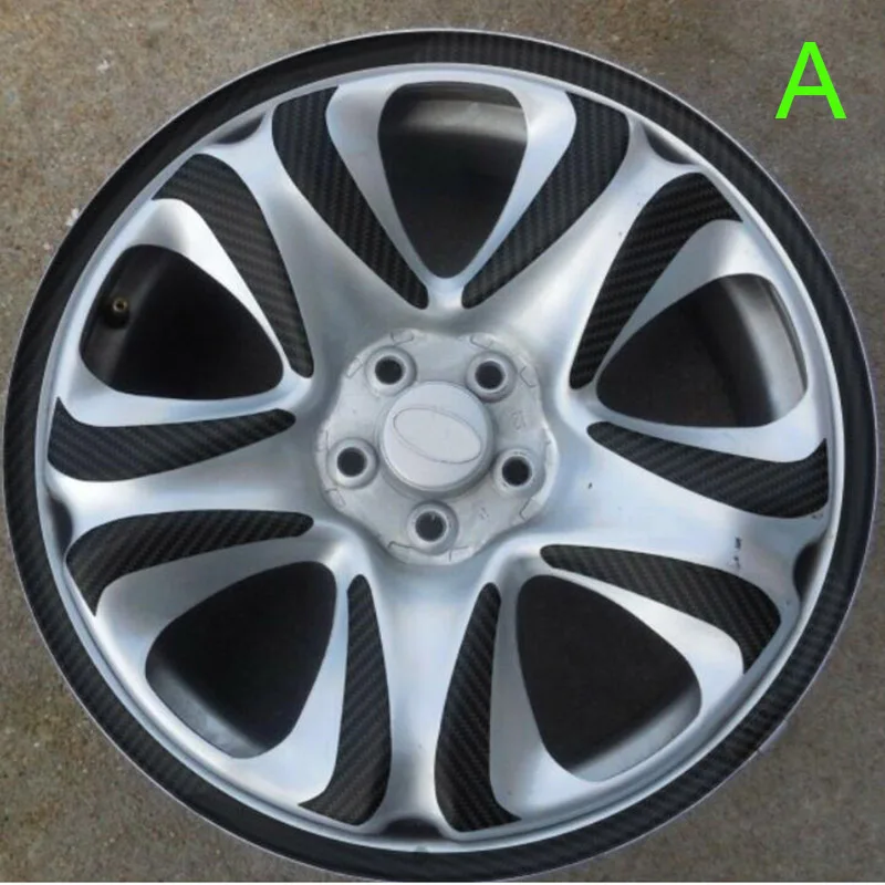 

SUNFADA 3D Carbon Fiber Vinyl Wheel Hub Rims Car Stickers For SUBARU FORESTER 2014-2017 17" Wheel Decal Car Styling For 4 wheel