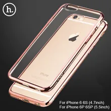 30pcs/Lot HOCO Sparkling Ultra-Slim Electroplating Transparent TPU Case for IPhone 6 6S Shining Soft TPU Cases for IPhone 6Plus