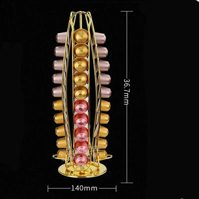40 чашек Nespresso кофейные капсулы держатель вращающаяся стойка кофейная стойка для капсул dolcegusto капсулы для хранения полка Организация держатель - Цвет: Style 6
