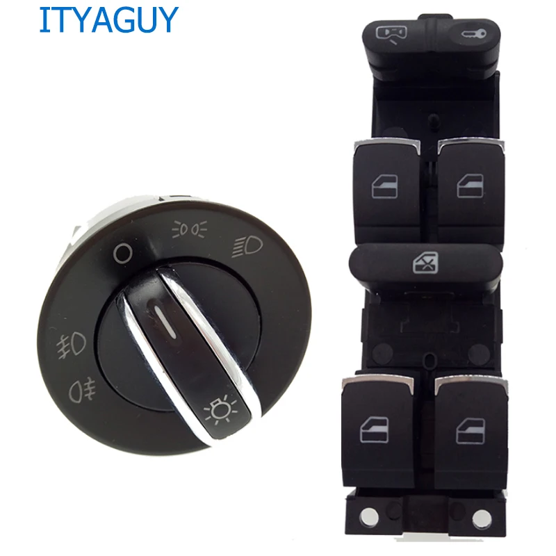 

2pcs New headlight switch Window Switch for VW 99-04 GTI Golf 4 Jetta MK4 BORA BEETLE Passat B5 B5.5 3BD 941 531 3BD 959 857