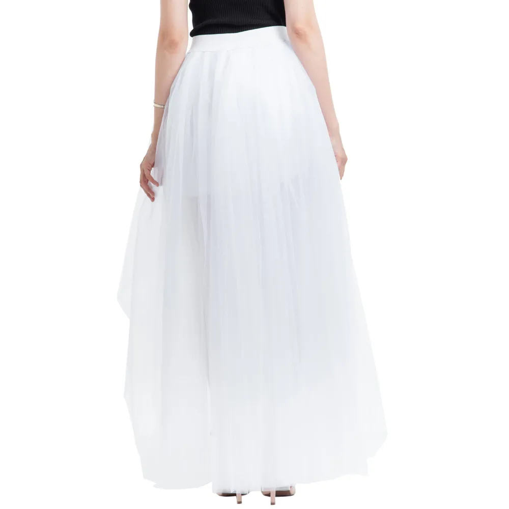 KLV Женская юбка черный, белый цвет кружево модные вечерние Свадебные невесты Высокая талия большие качели платье-разлетайка пачка 4,30