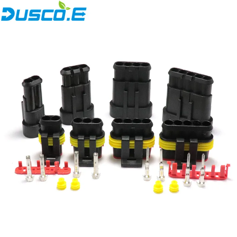 

2-5 Sets Kit 2 Pin 1P 2P 3P 4P 5P 6P 1.5 AMP Super seal Waterproof Electrical Wire Connector Plug for Car waterproof connector