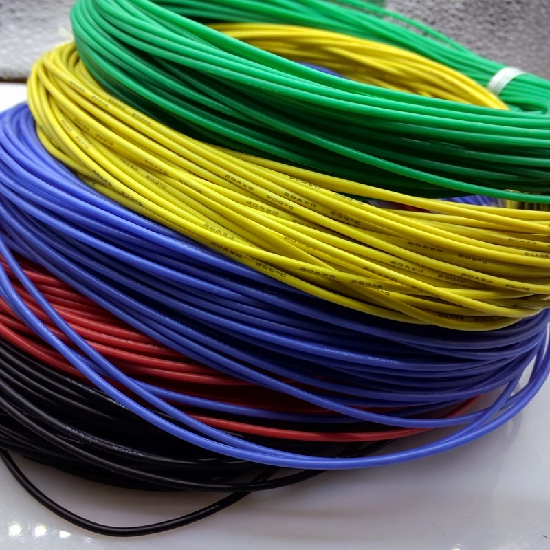 20AWG мягкий высокотемпературный силиконовый провод 0.08mmx100 сердечник провода высокой температуры Луженая Медь UL VW-1