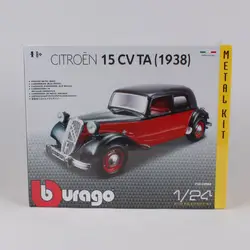 Bburago 1:24 citroen 15 cv ta 1938 модель автомобиля комплекты Роскошные Драгоценные модель автомобиля руководство собрать красный автомобиль игрушки