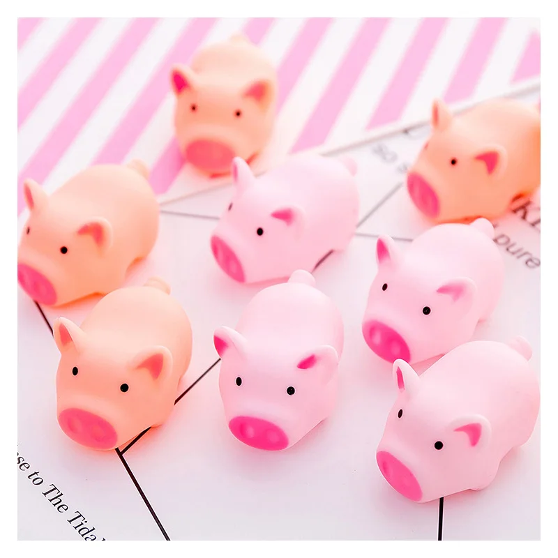

2pcs Cute Simulation Pink Pig with Sound Mini Cartoon Room Desk Home Decoration Accessories Modern Mini Garden Dollhouse Crafts