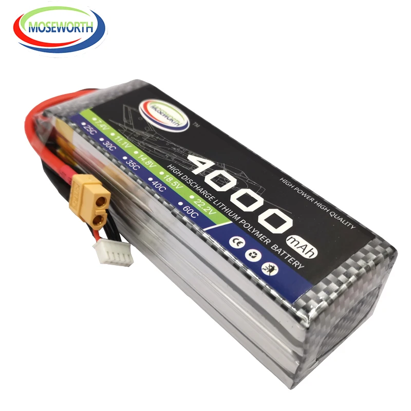 RC LiPo батарея 4S 4000mah 14,8 V 25C 30C батареи 4S для квадрокоптера самолета вертолета дрона автомобиля 14,8 V RC батарея LiPo