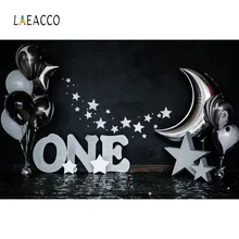 Laeacco воздушные шары ребенок 1-й День рождения звезда семья фотосъемка Портретные фото фоны Фотографические фоны для фотостудии