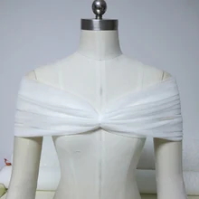 Свадебные куртки болеро из тюля женские болеро с открытыми плечами с рюшами на пуговицах сзади Романтические свадебные аксессуары халат longue femme