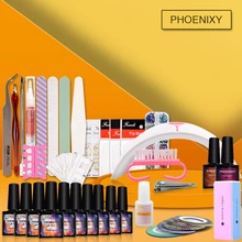 Маникюрный набор лампы для ногтей комплект 36 Вт Светодиодный сушилка 10 мл Гель-лак для ногтей, набор для ногтей, инструменты для маникюра, все для лак для ногтей, маникюра Комплект