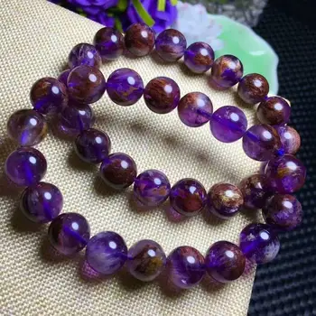 

Natural Amethyst Quartz Crystal Beads Bracelet AAA 10.8-10mm