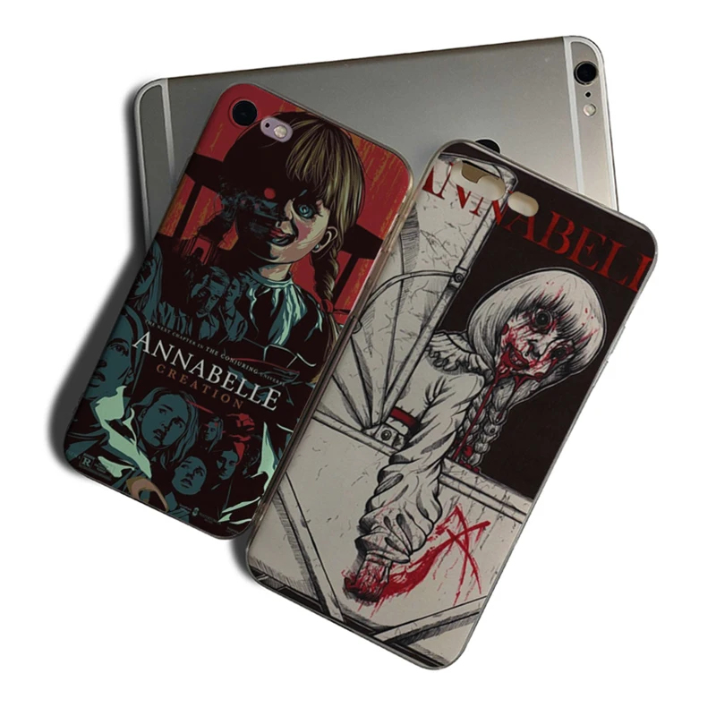 

IMIDO Annabelle Creation Horror Movie Funny Unique Covers case Coque For Iphone 7 8 7PLUS 8PLUS X XS XR XSMAX 6 6S 6PLUS 6SPLUS