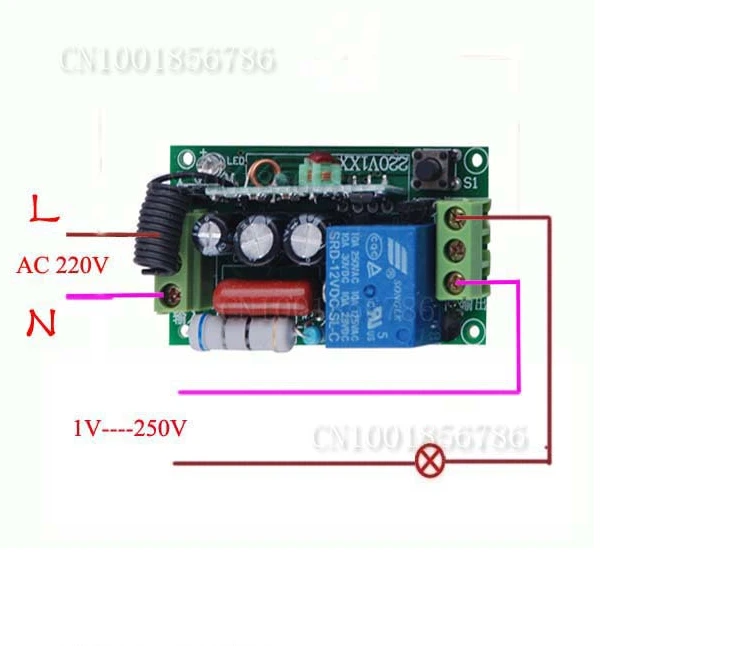 Купить 1 канал переменного тока 220 в 10А дистанционное управление реле ...