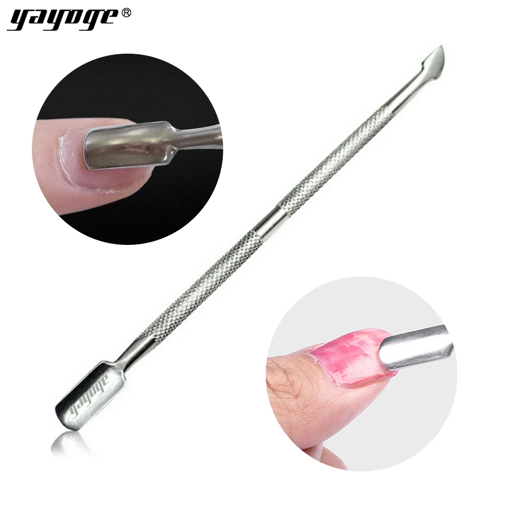 Yayoge Cuticle Pusher Nail Push 1Pcs 13cm Double Head Stainless Steel 5