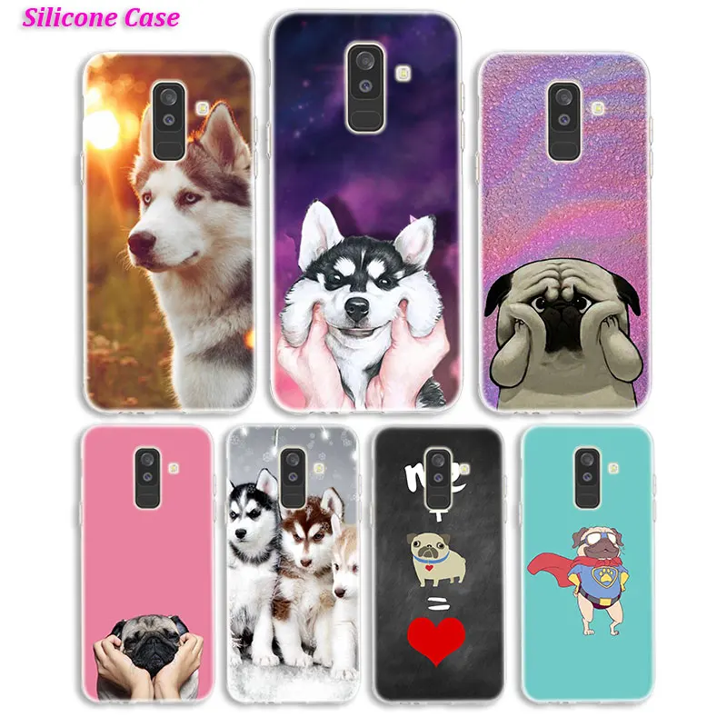Силиконовый чехол для телефона с милой собакой Wacky Husky Samsung Galaxy A8S A6S A9 A8 Star A7 A6 A5 A3 Plus