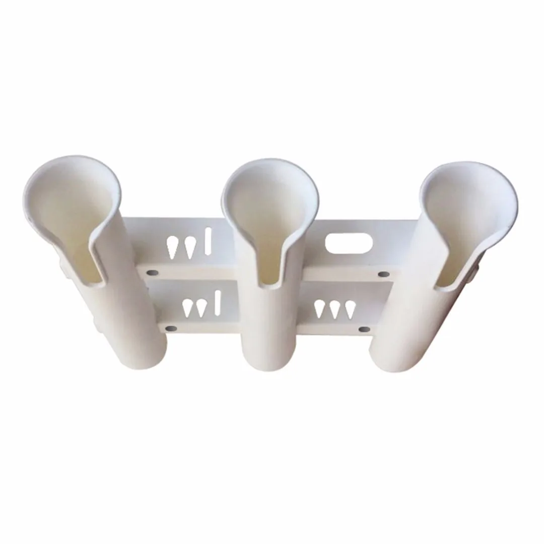 Marine Boat Yacht Kayak Fishing 3 Link Rod Holder Pole Side Mount Rod Holder Fishing Bracket Rack Tool Black/White