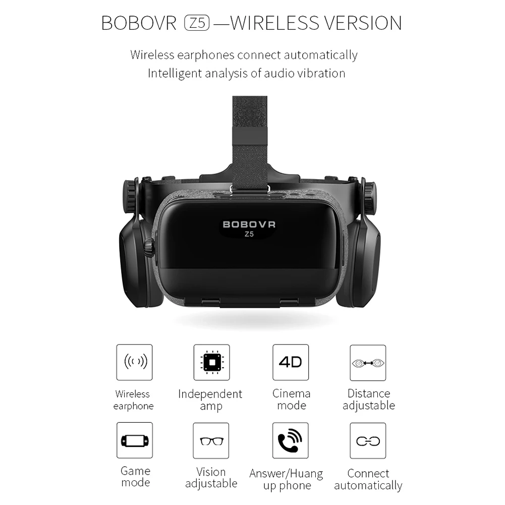 BOBOVR Z5 все в одном виде 3D VR гарнитура очки Abs PC для samsung Galaxy S9 S8 Google Pixel 2 Daydream регулируемое фокусное расстояние