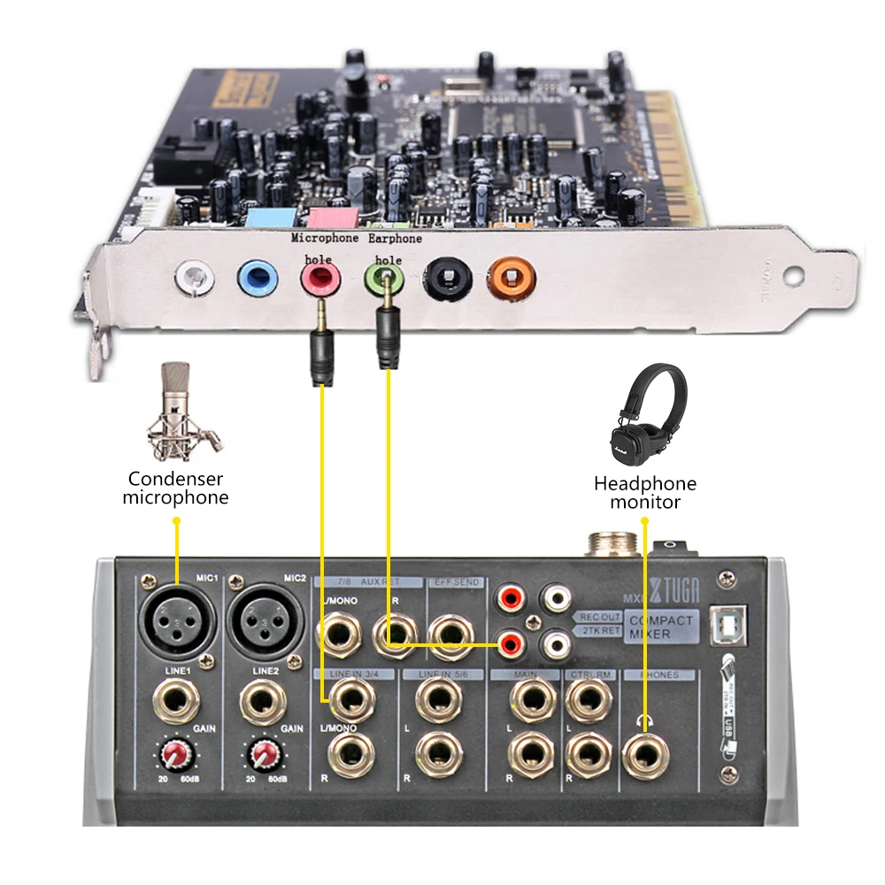 XTUGA MX8 8 Каналы 3-полосный аудио музыкальный микшер микшерный пульт с USB XLR линии Вход 48В Мощность для Запись для ди-Джея свет для сцены парти