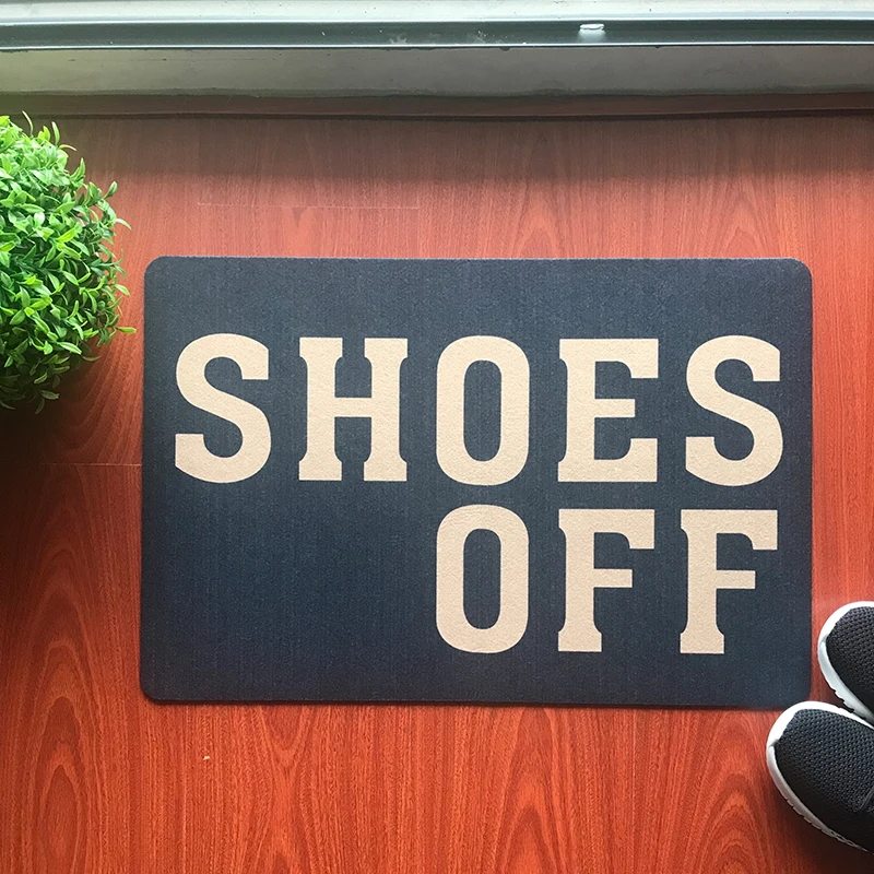 Fuuny Doormat For Entrance Door Floor Mat Shoes Off Indoor Decorative Non-woven Fabric Top Outdoor Rubber | Дом и сад