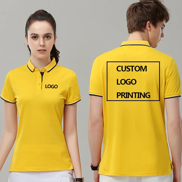 Customerized design embroidery polo shirt Design Your Own Custom Text