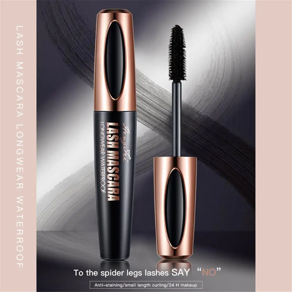 4D Smudge-proof Mascara Black Waterproof Makeup Eyelash Long Curling Mascara Eye Lashes Extension - Цвет: A