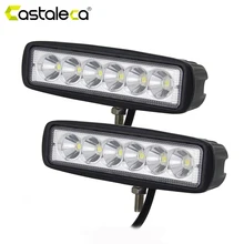 Castaleca Auto Camion Spot luce del Lavoro di Inondazione HA CONDOTTO LA Luce Giorno 18 w di Guida Riflettore Lampada di Inondazione Per Fuori Strada SUV ATV Veicolo car Lampada Della Nebbia